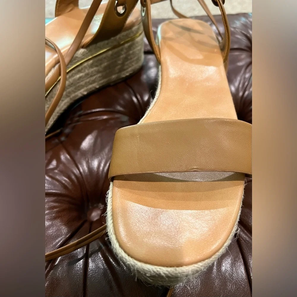 Bleecker & Bond Brown Platform Espadrille Odette Sandals